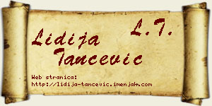 Lidija Tančević vizit kartica